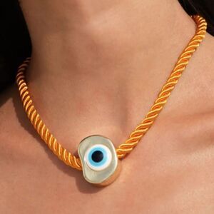 Evil Eye Orange necklace M421